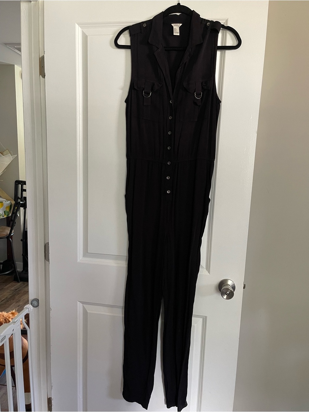 Forever 21 Sleeveless Black Utility Jumpsuit